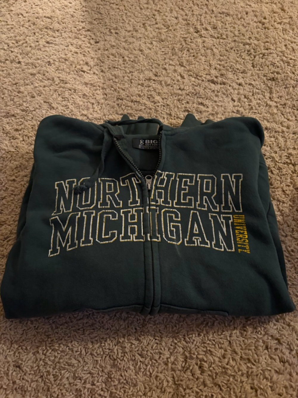 Gear For Sports Dark Green Big Cotton Zip Hoodie
